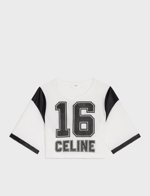 셀린느 메쉬 16 크롭 티셔츠 / 2X94D785T (오프화이트)