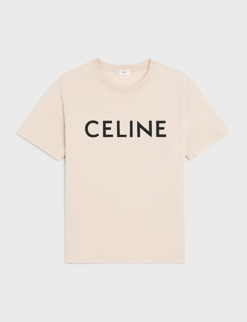 셀린느 로고 프린트 티셔츠 / 2X681671Q (샴페인&amp;블랙/루즈핏/남녀공용)