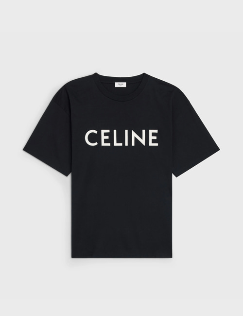 셀린느 로고 프린트 루즈 티셔츠 / 2X764671Q (블랙&amp;화이트)