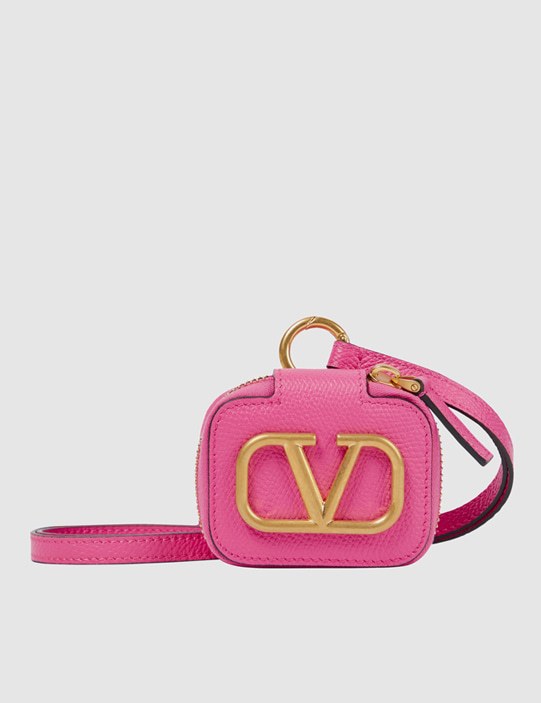 발렌티노 V 로고 에어팟 프로 케이스 핑크